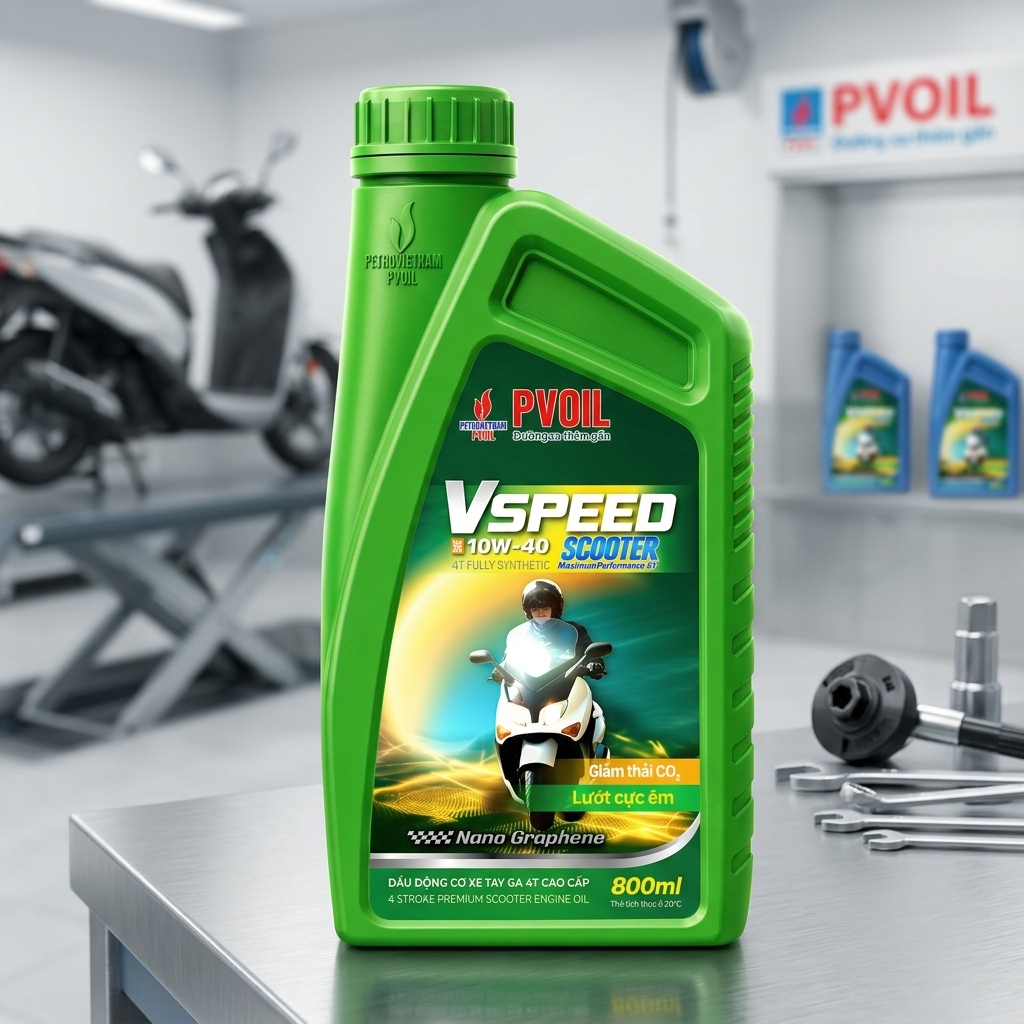 Dầu Nhờn Động Cơ Xe Tay Ga VSPEED Scooter Nano Graphene 4T