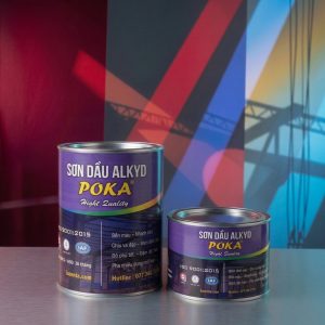 Sơn Dầu Alkyd Poka Nhanh Khô - Lon 450gr